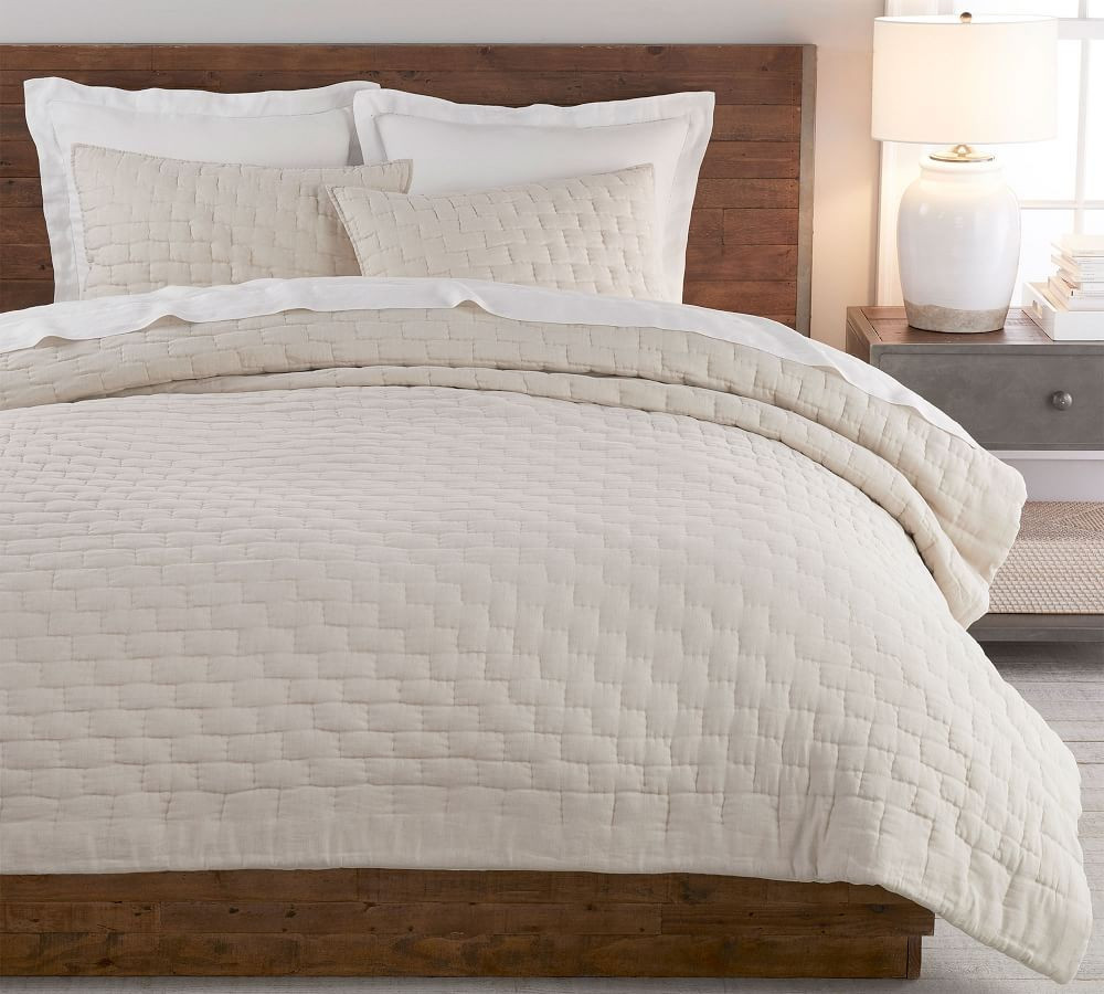 Bliss Handcrafted Linen/cotton Quilt | Pottery Barn (US)