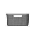 Curver Jute Medium Basket, Resin Plastic Storage Bin, Grey Flannel, 4 Pack | Walmart (US)