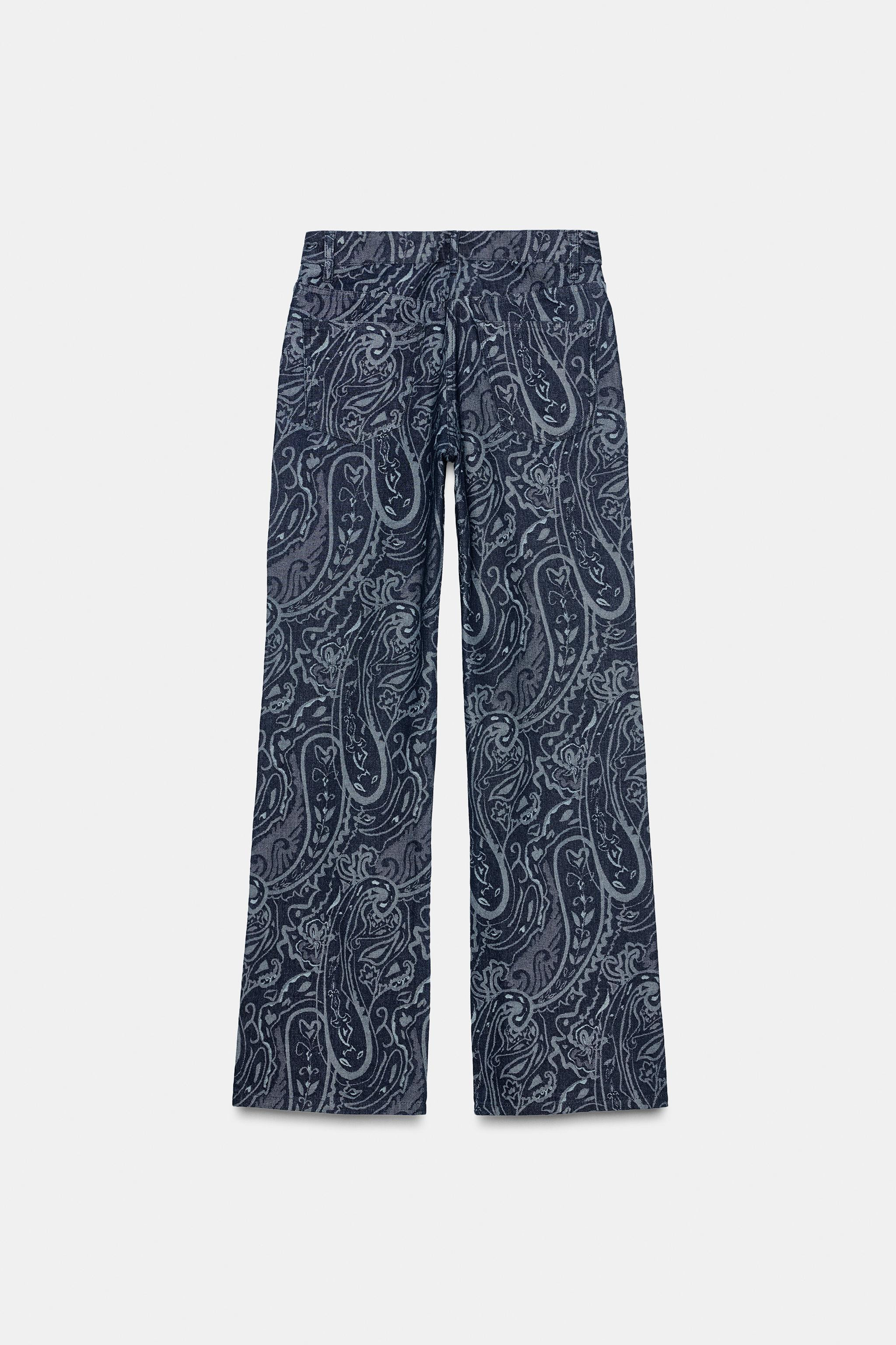 JACQUARD DENIM PANTS ZW COLLECTION | Zara US