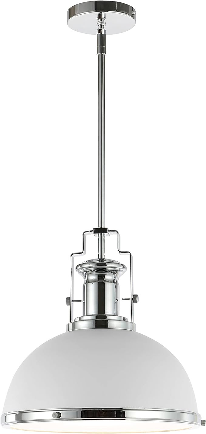 JONATHAN Y JYL9536C Homer 13" 1-Light Modern Industrial Iron LED Dome Pendant Classic, Cottage, F... | Amazon (US)