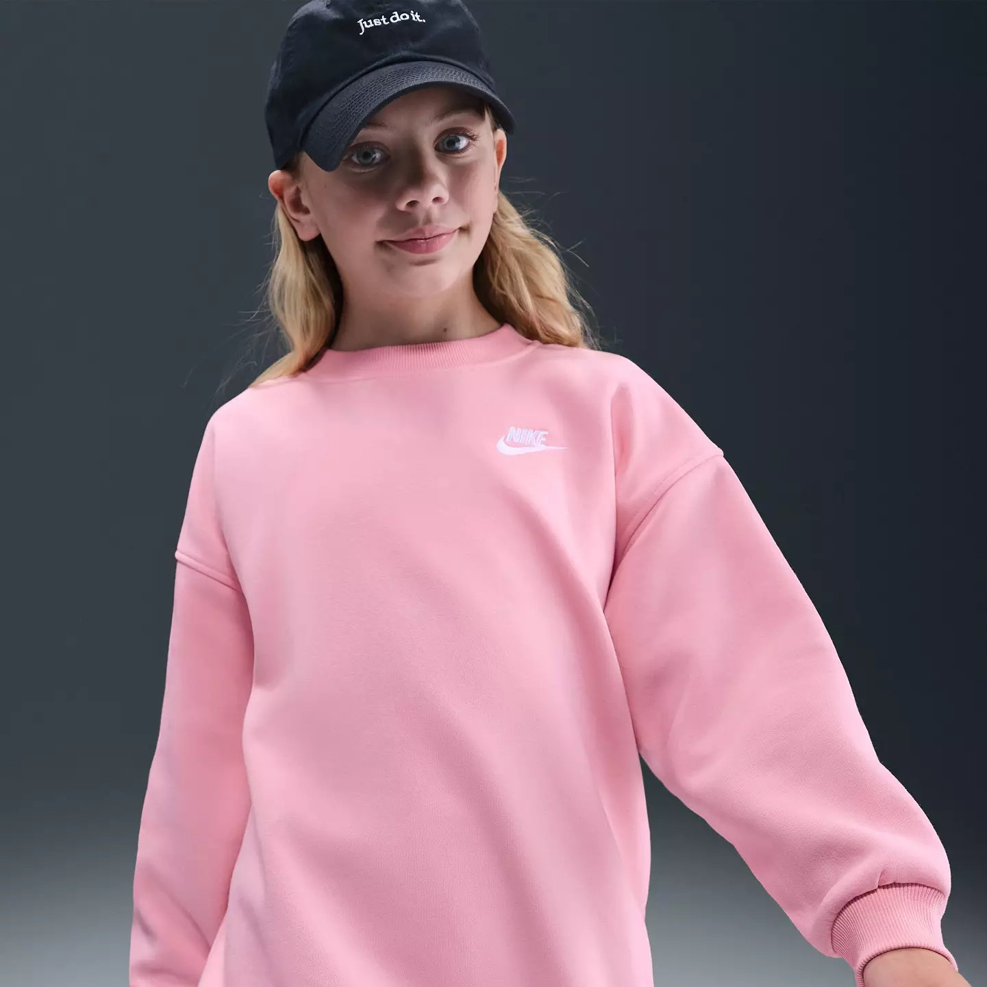 Nike Girls' Sportswear Club Fleece Oversized Sweatshirt | DICK'S Sporting Goods
