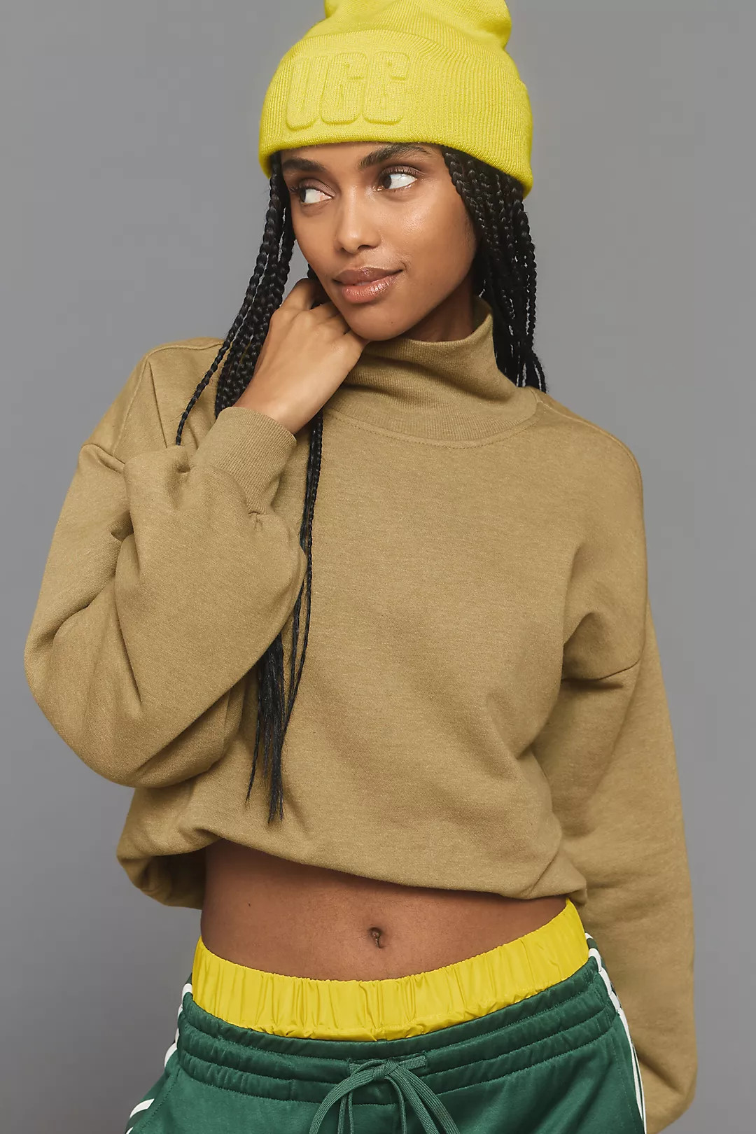 Pilcro Funnel-Neck Bubble-Hem Pullover | Anthropologie (US)