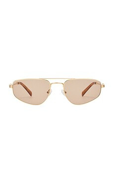 Luv Lou Harvey Sunglasses in Gold & Brown Tint from Revolve.com | Revolve Clothing (Global)