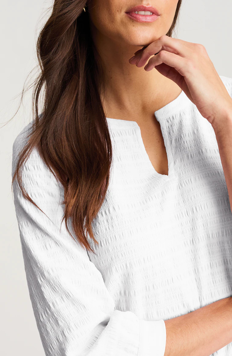 Crinkle-Textured A-Line Top | J. Jill