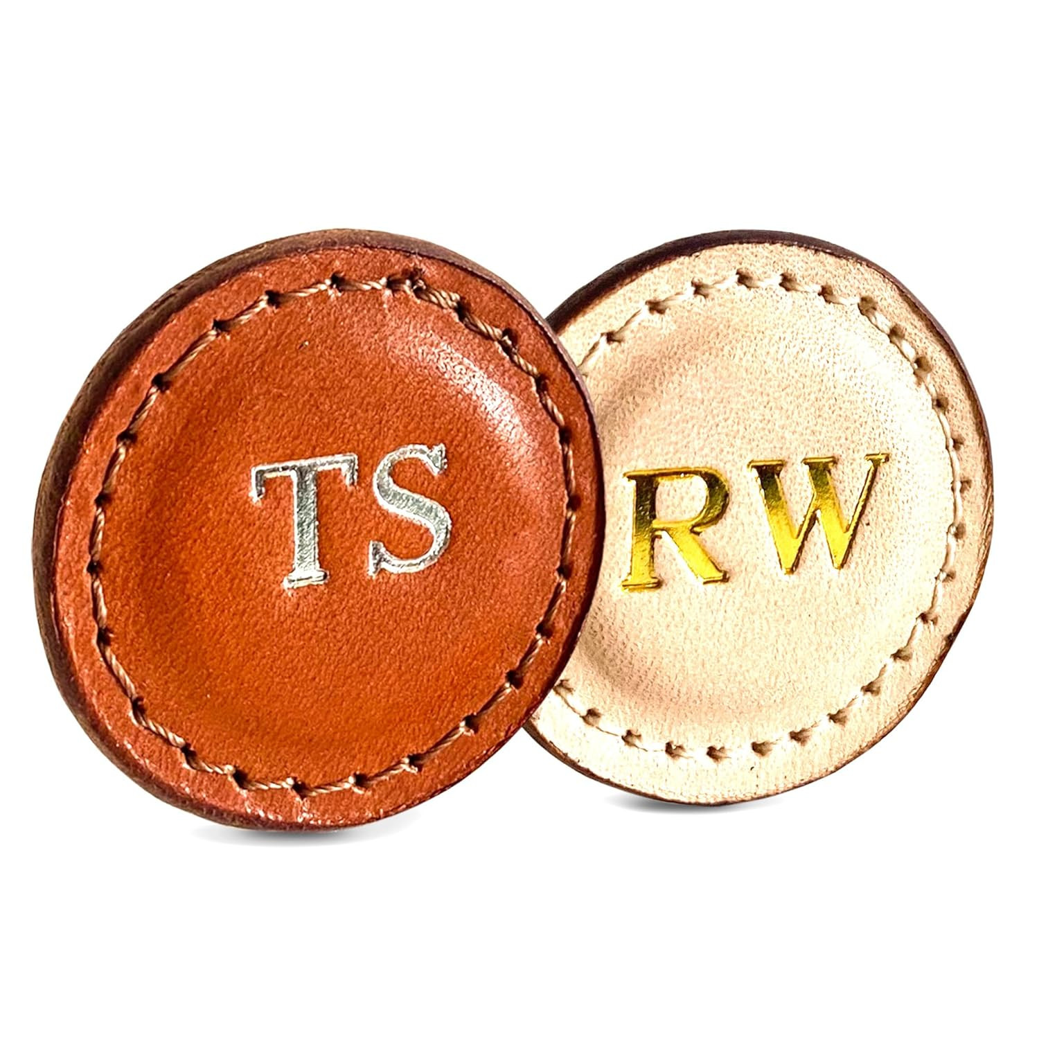 Personalized Golf Ball Markers (Tan, Set of 2) - Golf Gifts for Men - Monogrammed Initial Custom ... | Amazon (US)