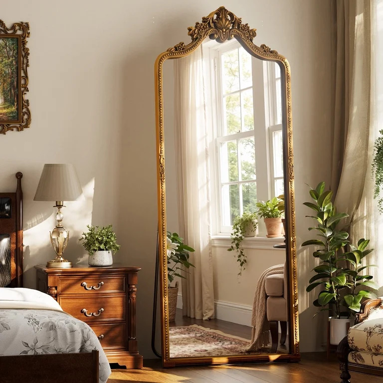 BEAUTYPEAK 69"x28" Large Vintage Full Length Mirror Decorative Floor Mirror with Luxurious Carvin... | Walmart (US)