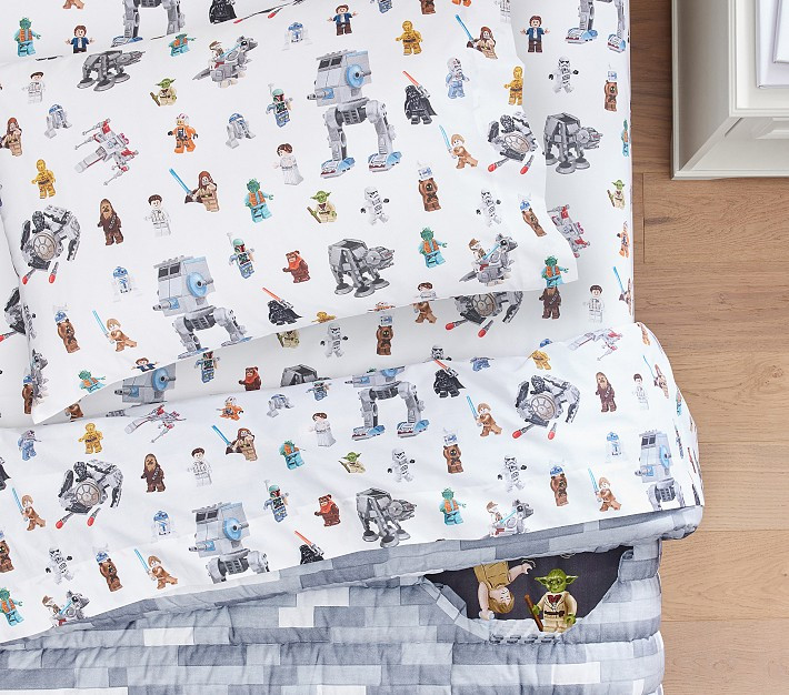 LEGO® Star  Wars™ Minifig Organic Sheet Set | Pottery Barn Kids
