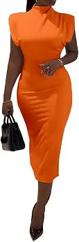 PINSV Maxi Dresses for Women Sleeveless High Neck Elegant Wedding Guest Formal | Amazon (US)