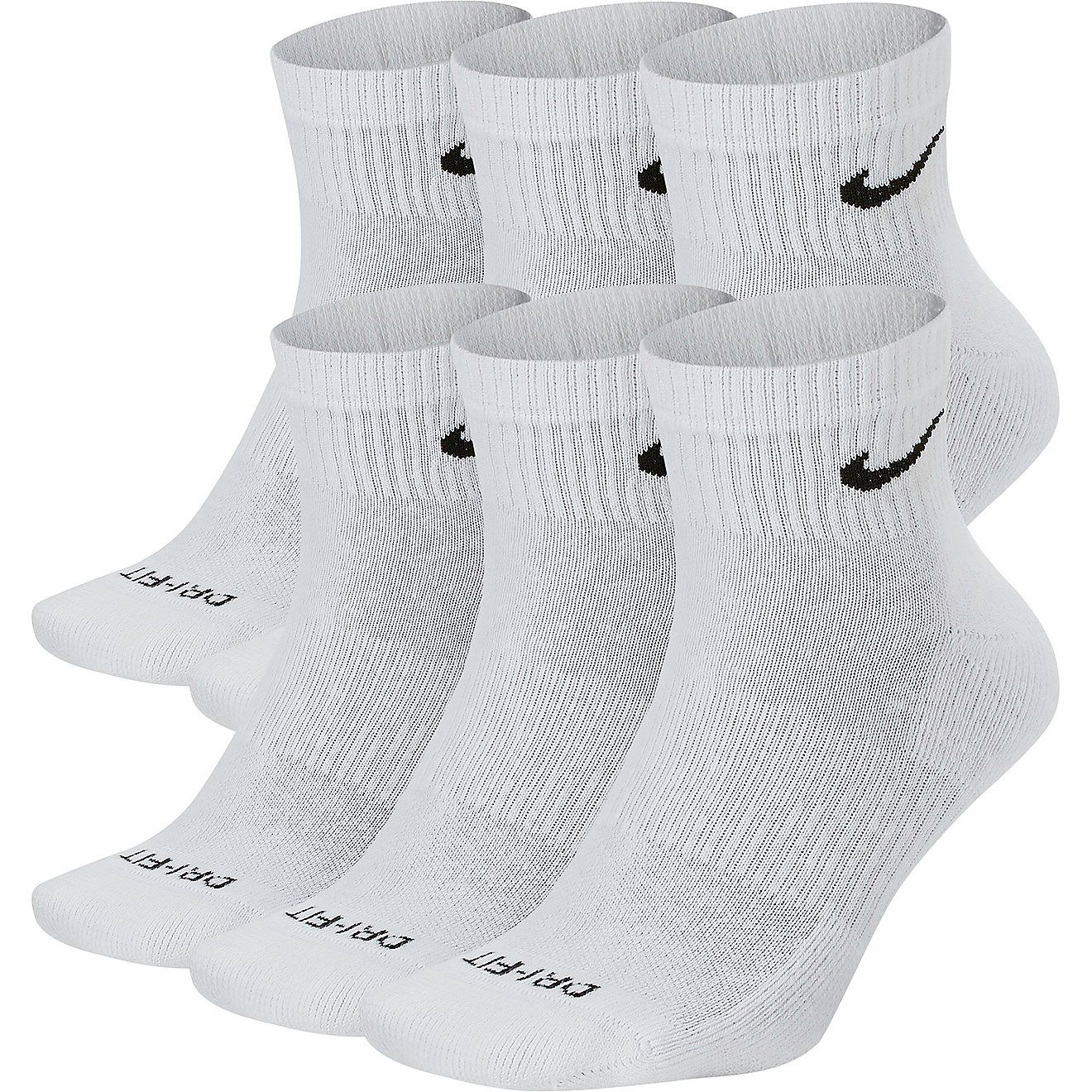 Nike Men's Everyday Plus Cushion Dri-FIT Training Ankle Socks 6 Pack | Academy | Academy Sports + Outdoors