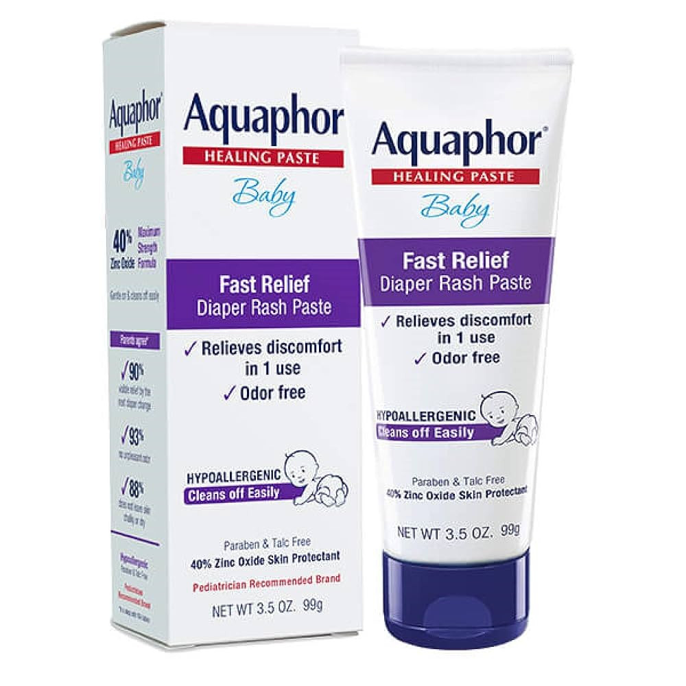 Aquaphor Baby Diaper Rash Paste - For Serious Diaper Rash and Flare-ups - 3.5 Oz. Tube | Amazon (US)