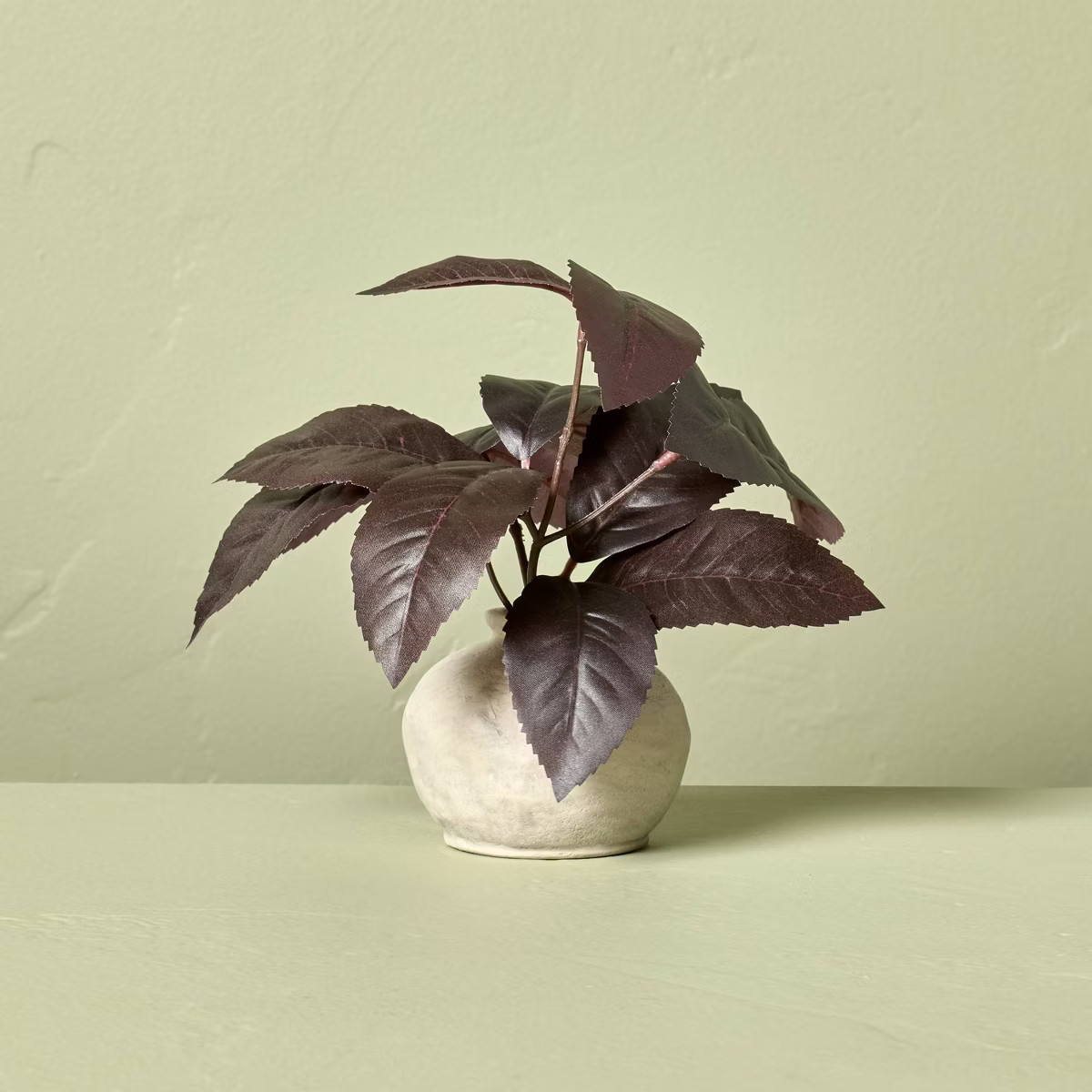 6.5" Black Plum Leaf Artificial Fall Arrangement - Hearth & Hand™ with Magnolia | Target