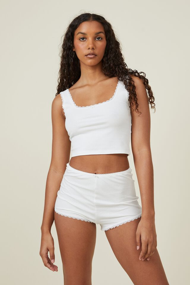Rib Lace Tank | Cotton On (US)