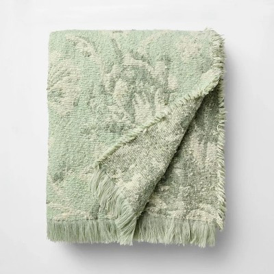 Easter Throw Jacquard Floral Green - Threshold Design with Studio McGee | eBay US