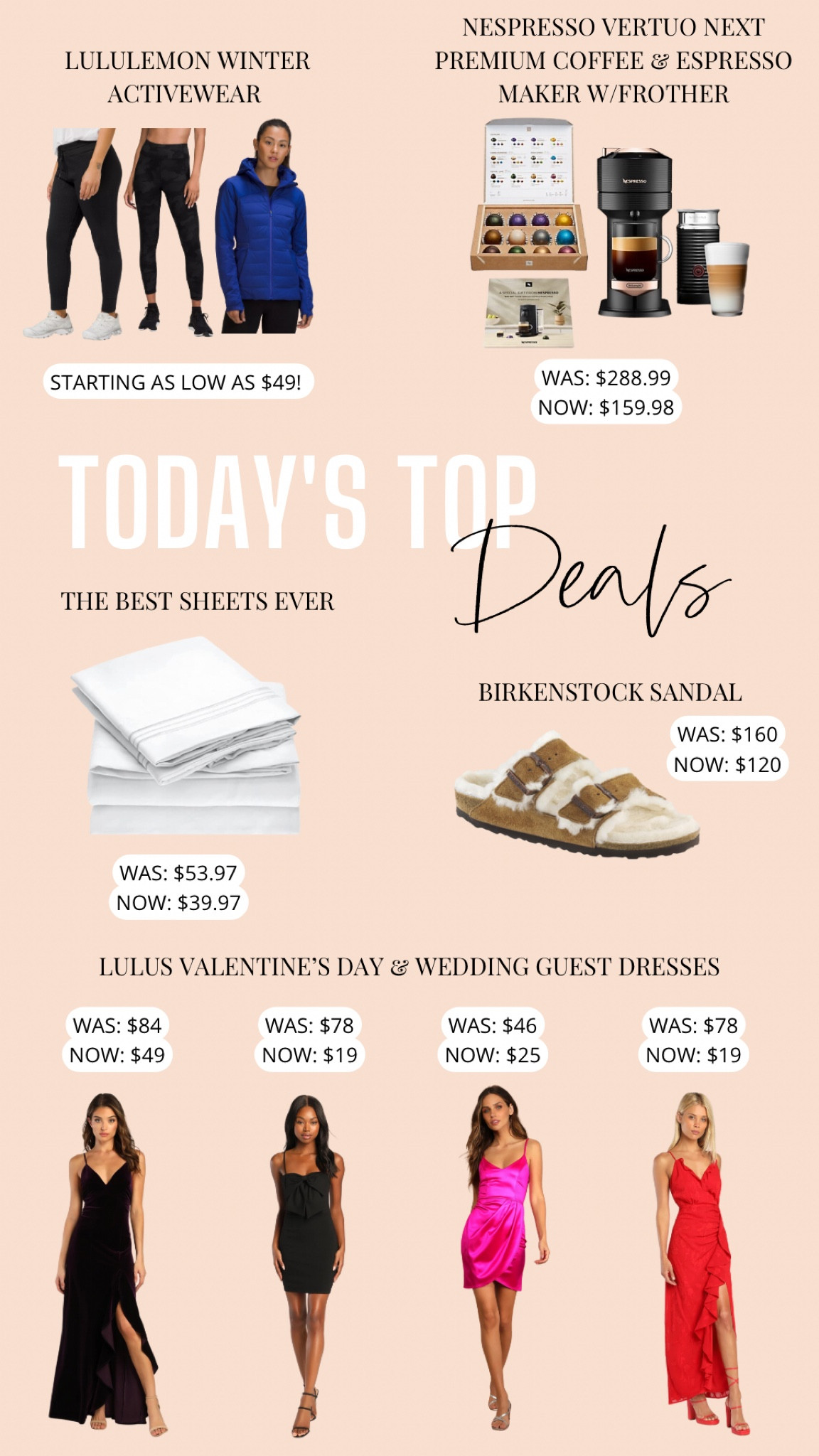 Lululemon // Valentine’s Day // cocktail dresses // wedding guest dresses // nespresso coffee machine // Amazon // bedroom // kitchen // Birkenstock // lulus

#LTKstyletip #LTKsalealert #LTKFind