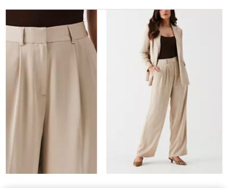 Pleated trousers, perfect for transitioning to fall! These are long and would look great with heels. Size up!

#LTKworkwear #LTKsalealert #LTKmidsize