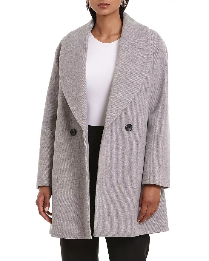 Mid Length Shawl Collar Cocoon Coat | Bloomingdale's (US)