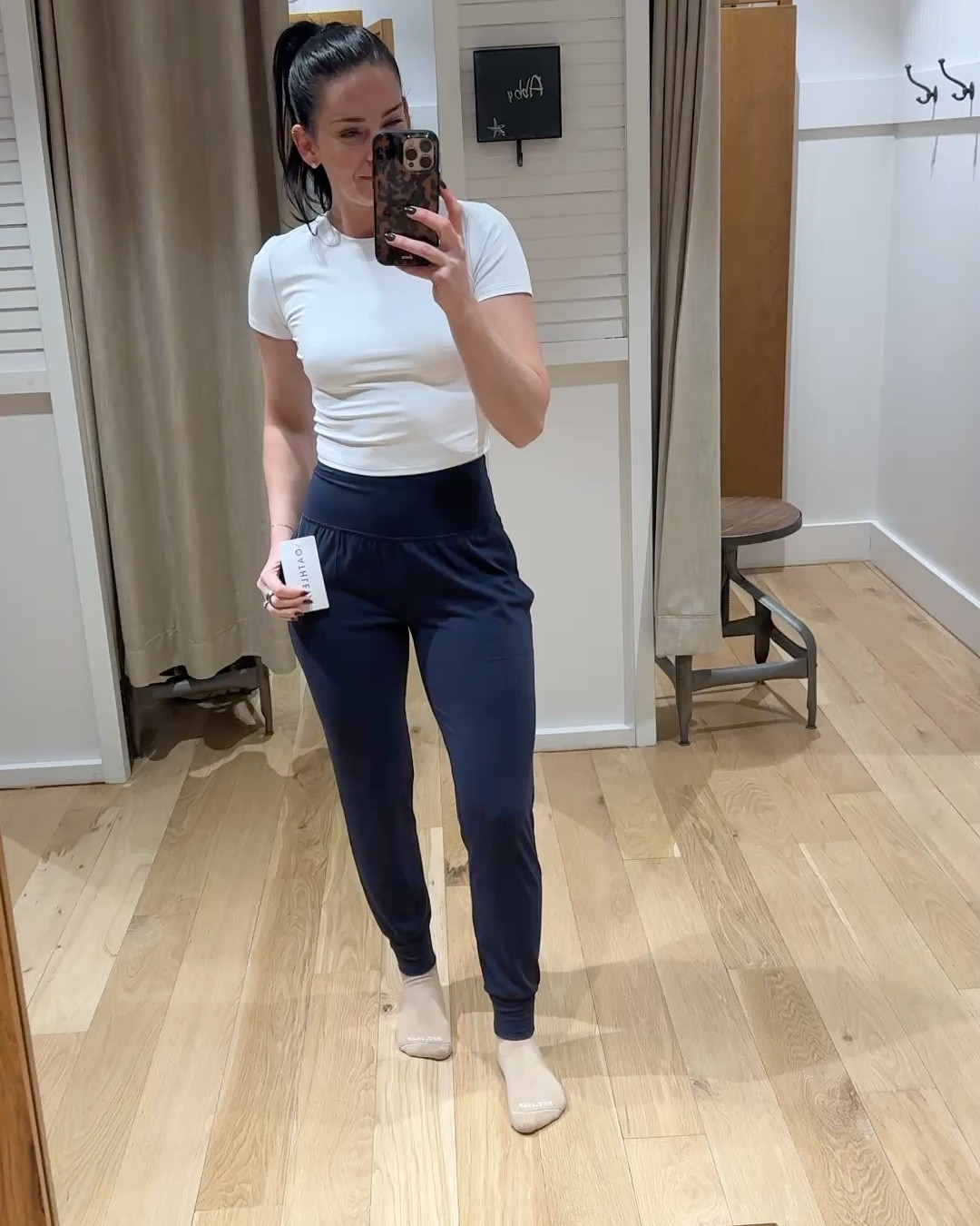 The joggers that make your 🍑 look amazing! Pair with this ribbed basic or cute cutout tee. All tts  
