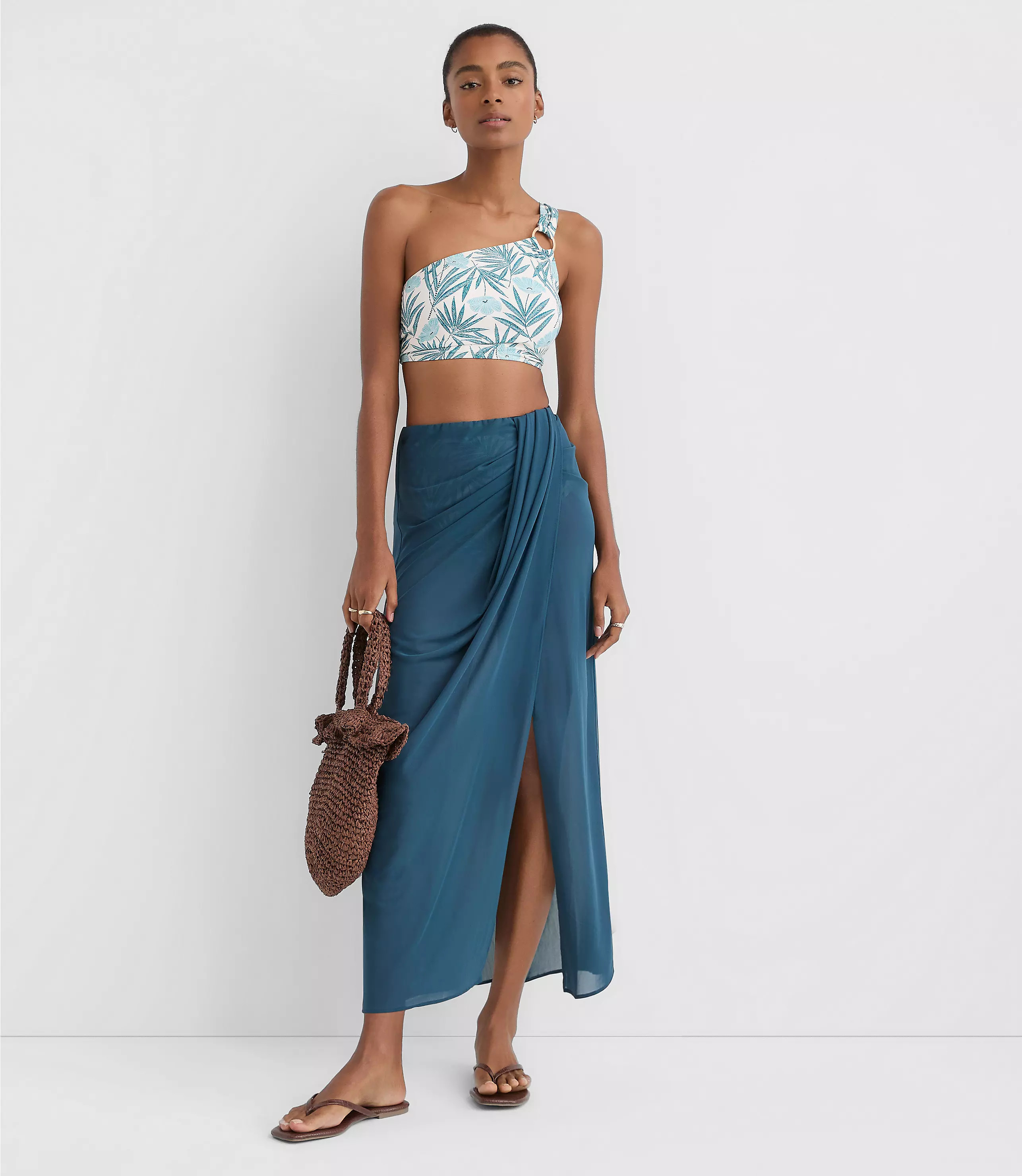 LOFT Beach Mesh Pareo Skirt | LOFT