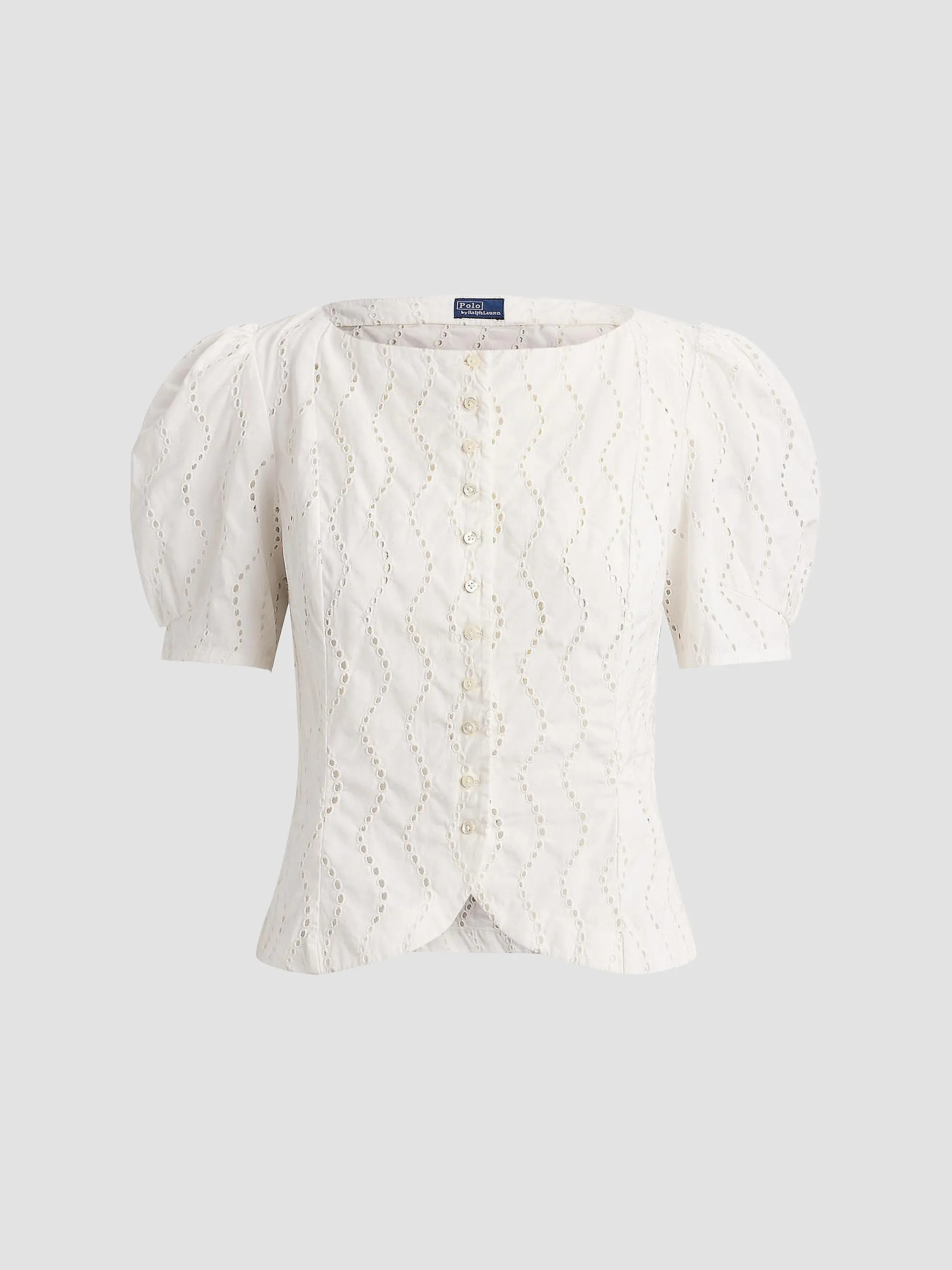 Cotton Eyelet Puff-Sleeve Top | Saks Fifth Avenue