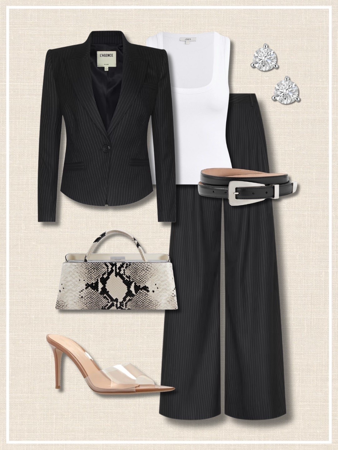 How cool is this matching set! There is no reason a pant suit can’t look cool and elevated but professional at the same time! Wore this outfit at NYFW ❣️