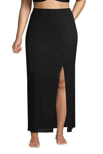 Women's Plus Size Cotton Gauze Maxi Swim Cover-up Skirt | Lands' End (US)
