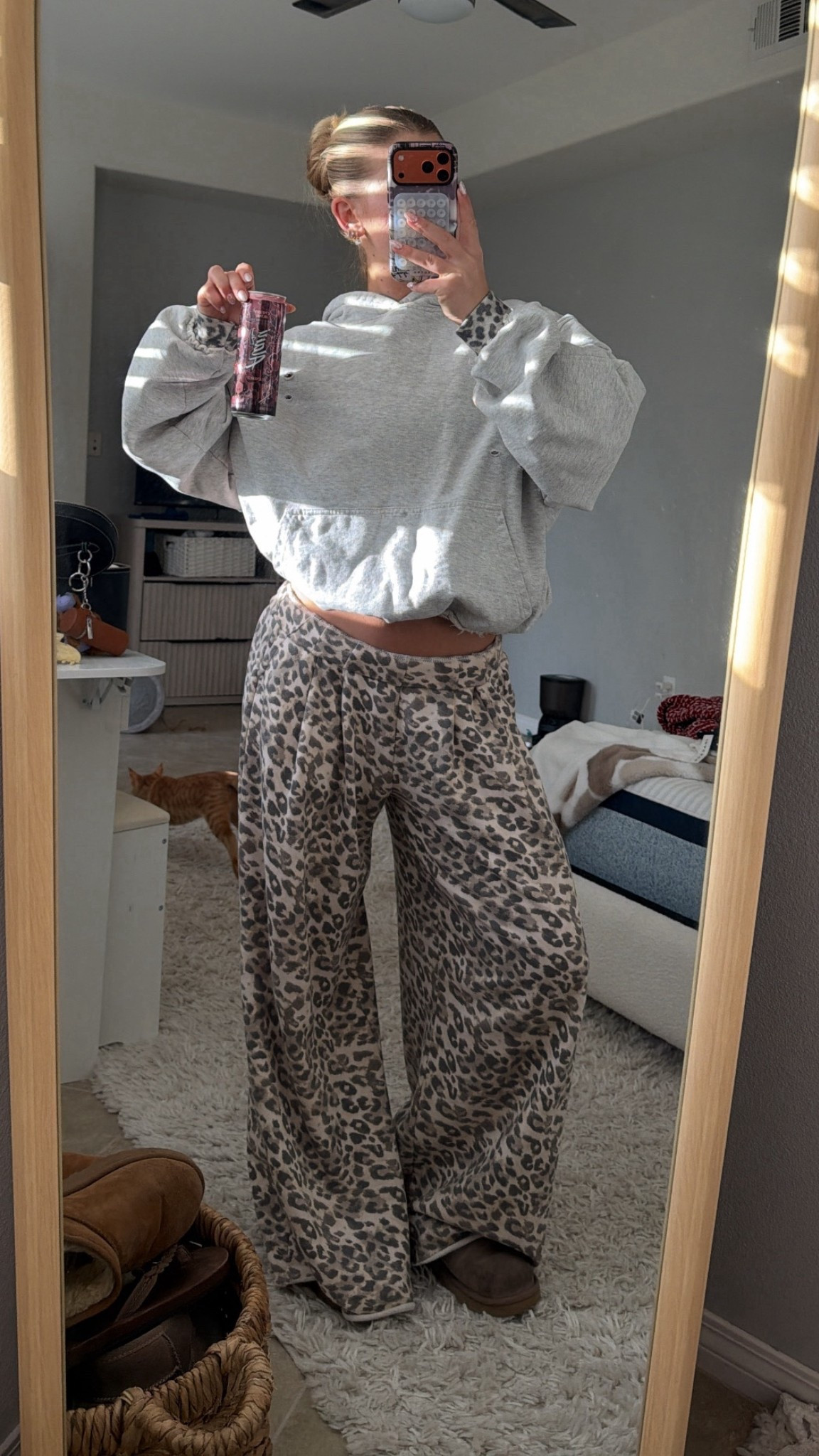 aerie cheetah sweats