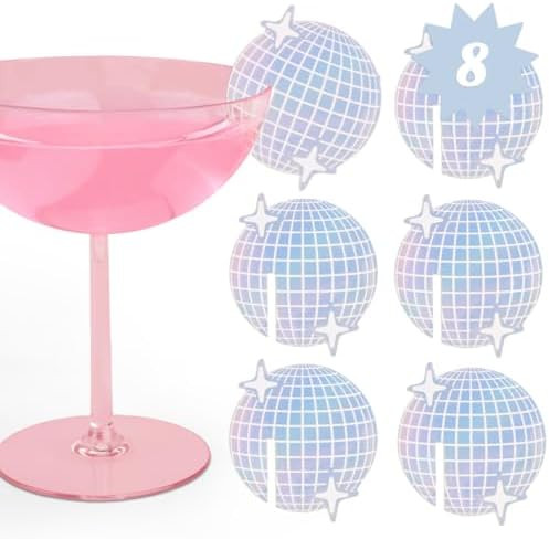 xo, Fetti Disco Party Drink Markers - 8 count, 2" | Disco Bachelorette Party, Groovy Birthday Par... | Amazon (US)