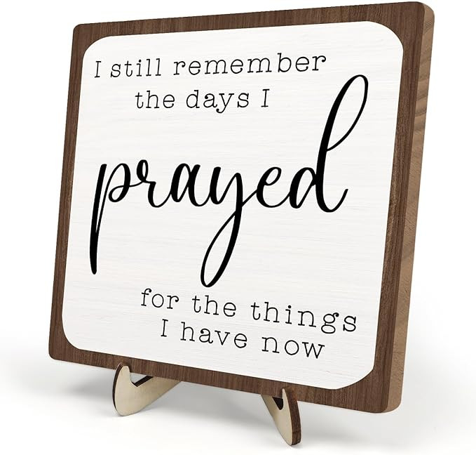 I Still Remember the Days I Prayed Wooden Sign, Christian Sign Home Decor Wooden Plaque for Rusti... | Amazon (US)