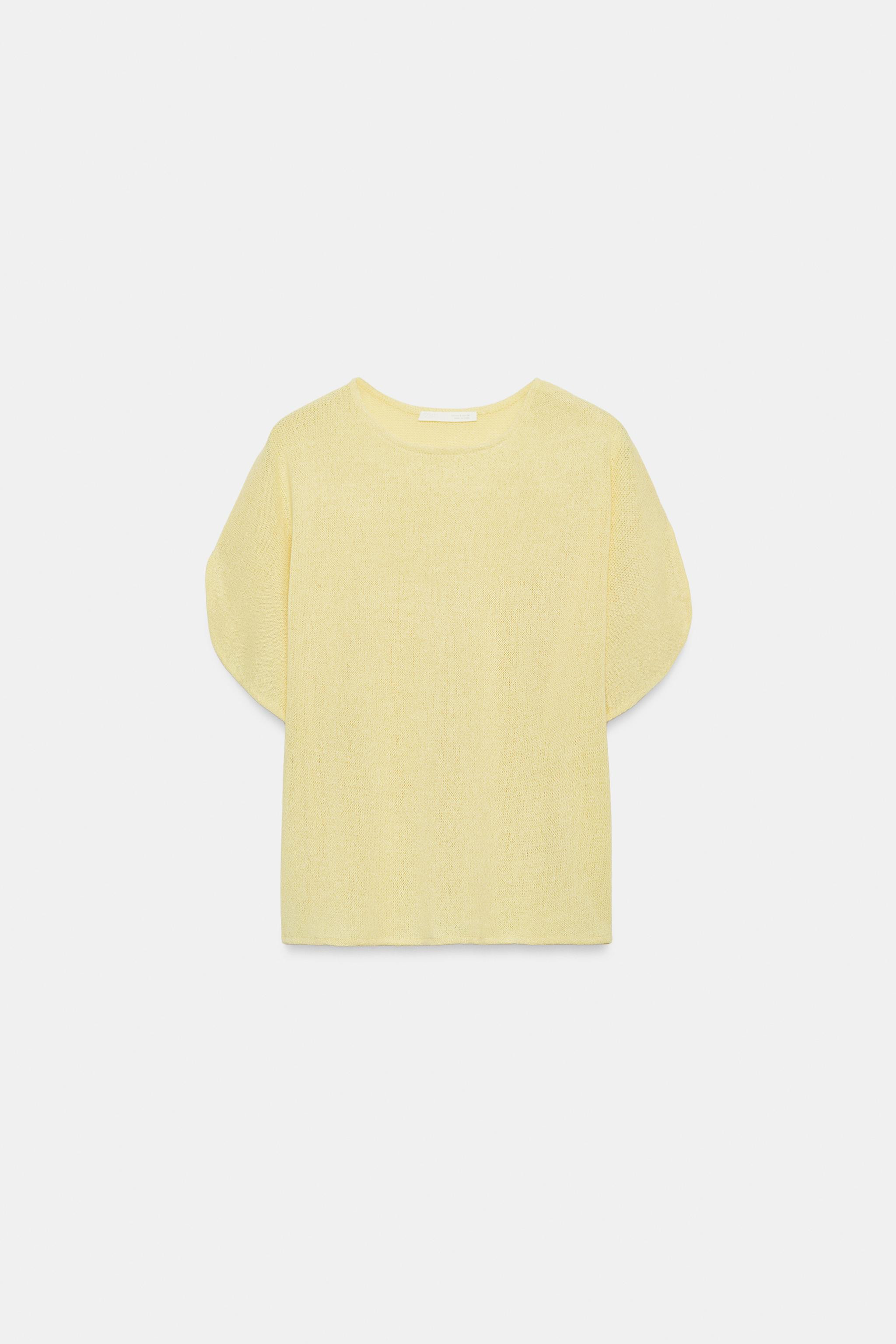 RUSTIC CAPE SLEEVE TOP | Zara UK
