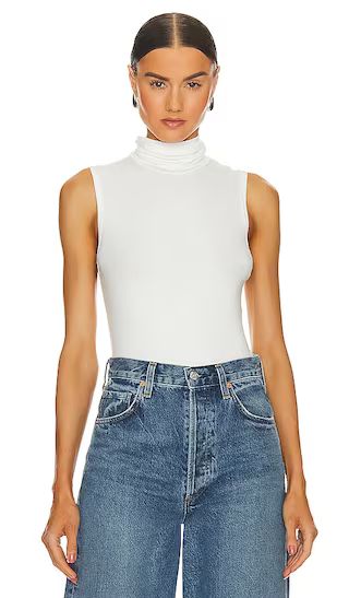 Wendel Ribbed Viscos Top in White | Revolve Clothing (Global)