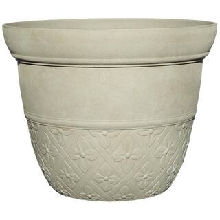 17.75 in. Clover River Stone Resin Planter | The Home Depot