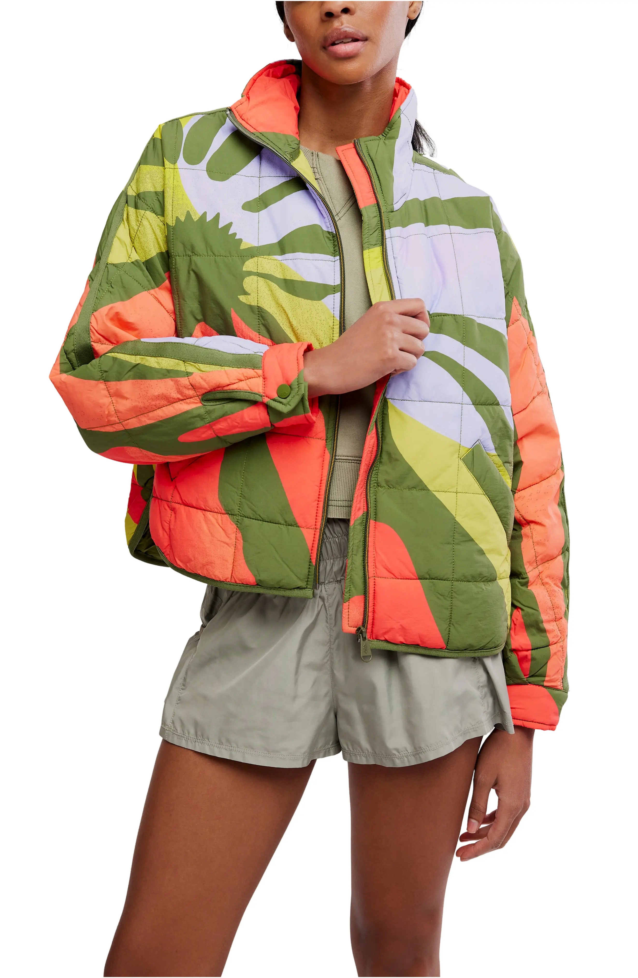 Pippa Placement Print Quilted Jacket (Women) | Nordstrom | Nordstrom
