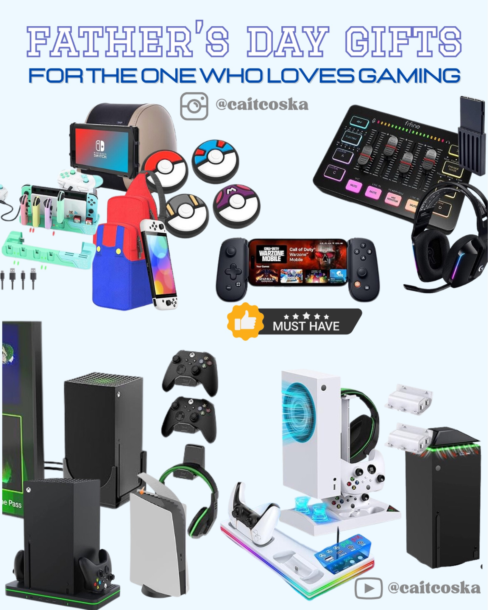 Father’s Day is on its way and I consulted with my husband on ideas for the perfect gifts for the lovely dads in our lives.

So, here’s another gift guide for you! This time for the dad who loves gaming. There’s a great variety of gifts that the father in your life could use as he escapes virtually. 

Be sure to follow to never miss a gift guide to help you pick the perfect gift for special occasions. 

#LTKGiftGuide #LTKFindsUnder100 #LTKMens