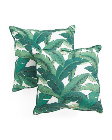 18x18 2pk Indoor Outdoor Swaying Palms Pillow Set | TJ Maxx