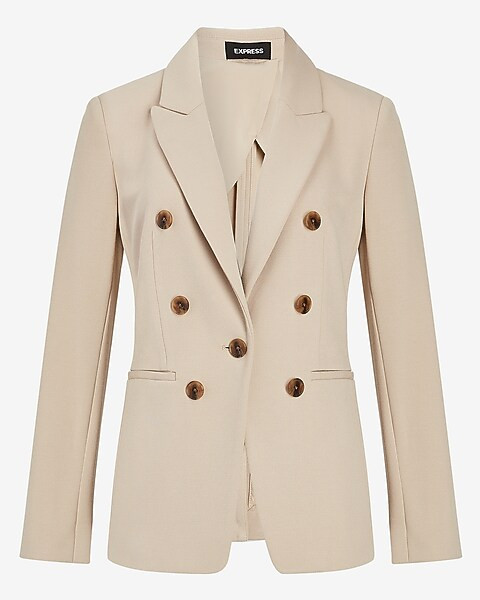Double Breasted Knit Blazer | Express