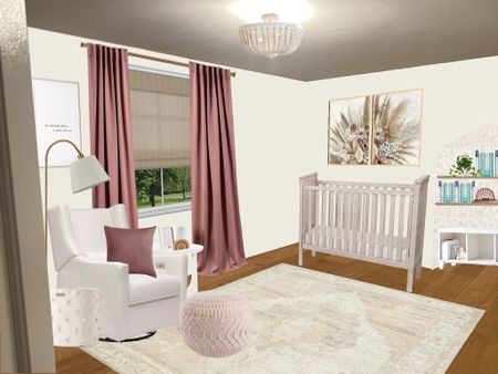 Baby girl nursery with white walls and pink / mauve / blush accents

#LTKbump #LTKhome #LTKbaby