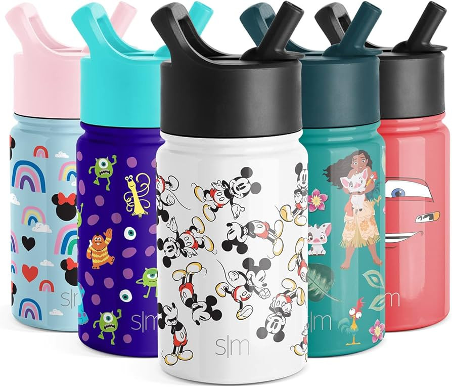 Simple Modern Disney Mickey Mouse Toddler Water Bottle with Straw Lid | Reusable Insulated Stainl... | Amazon (US)