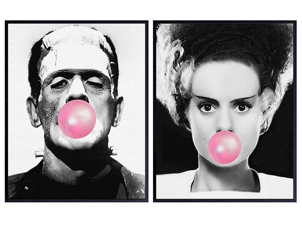 Amazon.com: Frankenstein Scary Movie Wall Art - Home Theater Decor - Vintage Hollywood Monster Ho... | Amazon (US)