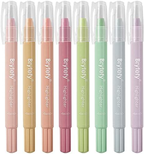 BRYTEFY Bible Highlighters and Pens No Bleed, 8 Pack Assorted Pastel Colors Gel Highlighters Set, Bi | Amazon (US)