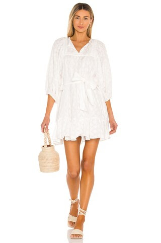 Cleobella Magdalena Mini Dress in Ivory from Revolve.com | Revolve Clothing (Global)