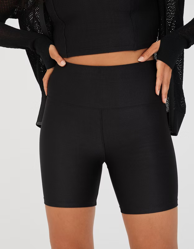 OFFLINE By Aerie Rise N Shine Ribbed 5" Bike Short | Aerie