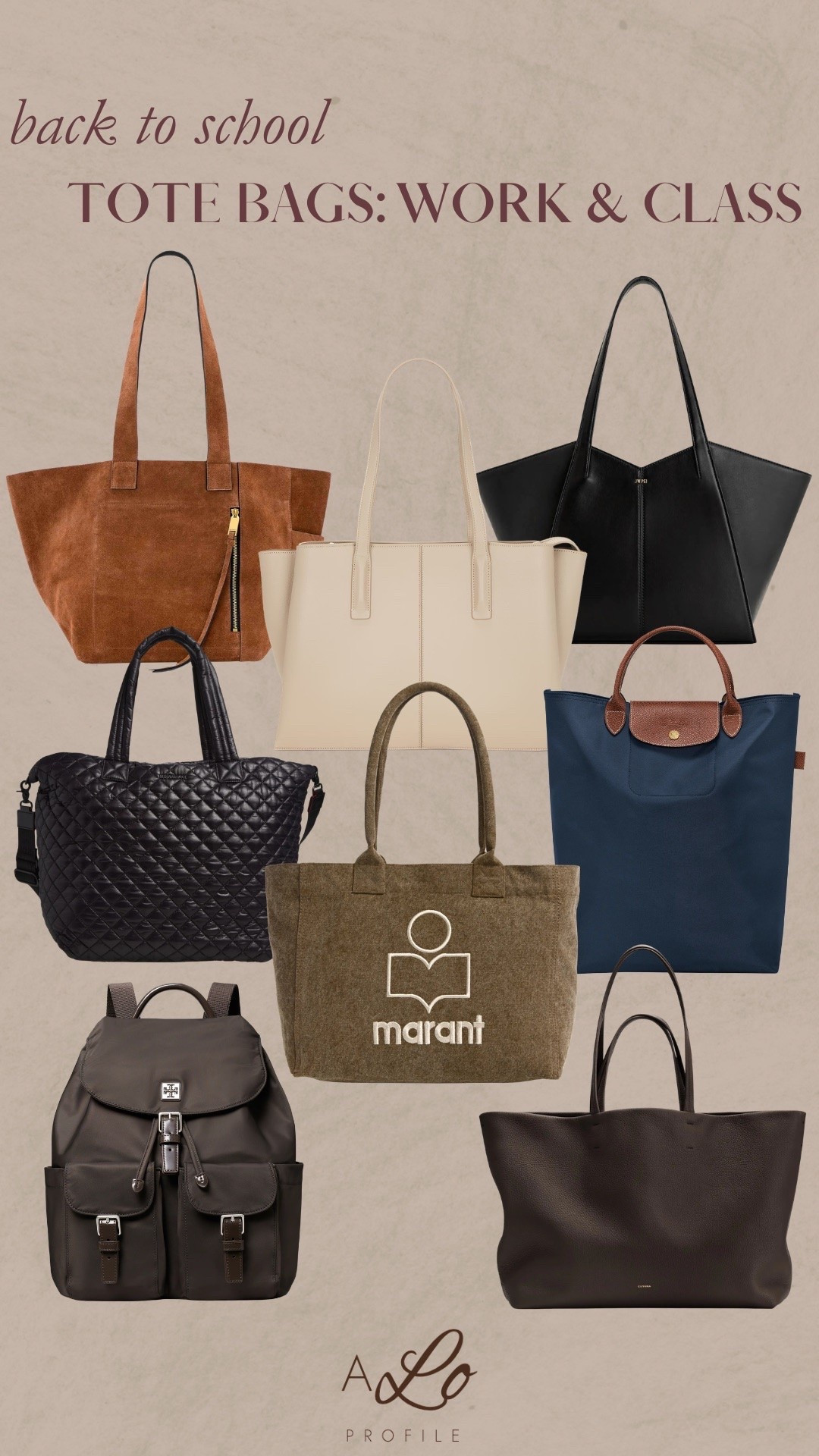 Back to School: Tote Bags for Work + School // back to school, work bag, work bags, work accessories, school bag, neutral tote, leather tote bag, tote bags for work, workwear, back to school essentials, teacher essentials