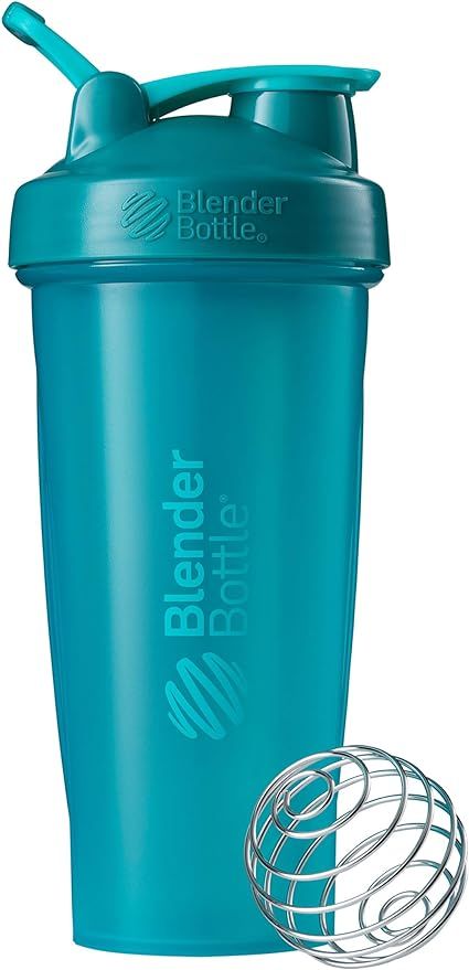 BlenderBottle Classic Shaker Bottle Perfect for Protein Shakes and Pre Workout, 28-Ounce, Teal | Amazon (US)