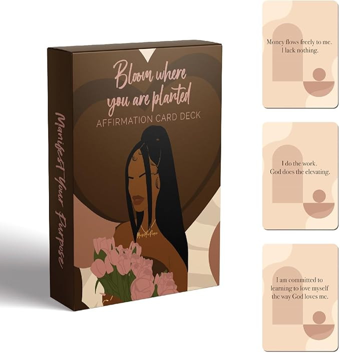 Affirmations for Black Women - Bloom Where You Are Planted Affirmation Card Deck, 52 positive aff... | Amazon (US)