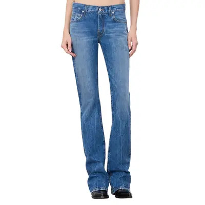 ETERNE Low Rise Bootcut Jeans in Medium Indigo at Nordstrom, Size 31 | Nordstrom