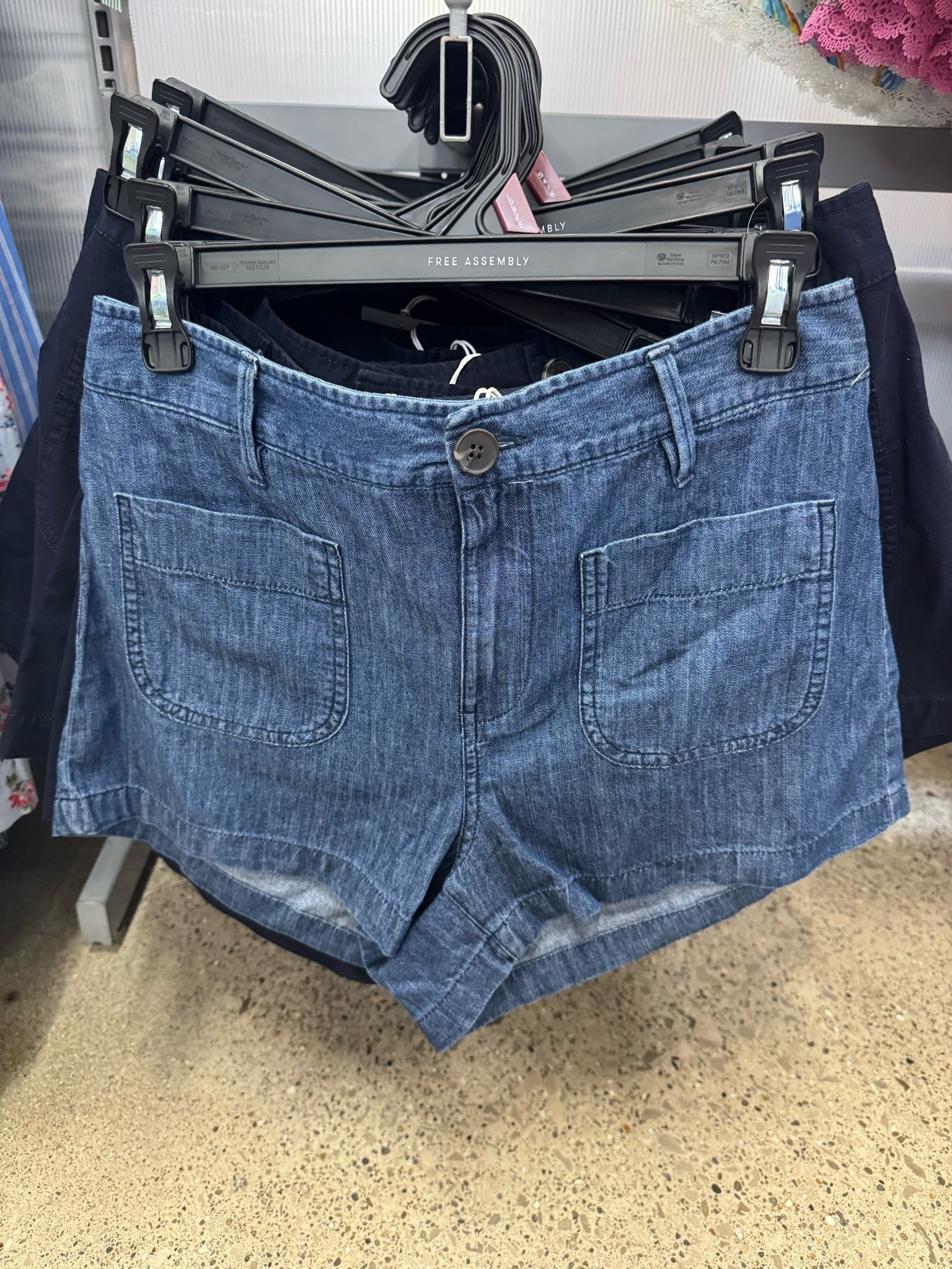 Walmart✨ Free Assembly Women's and Women's Plus High Rise Patch Pocket Denim Shorts, 3" Inseam, Sizes XS-4X

#LTKSeasonal #LTKOver40 #LTKTravel