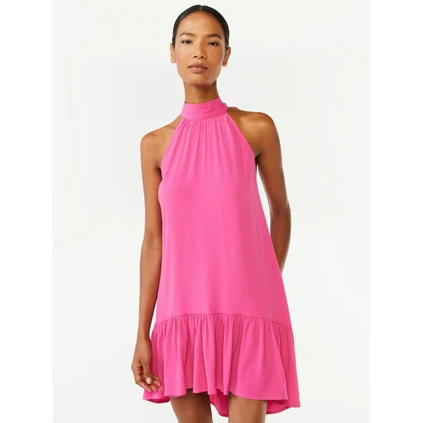 Scoop Women's Halter Trapeze Dress - Walmart.com | Walmart (US)