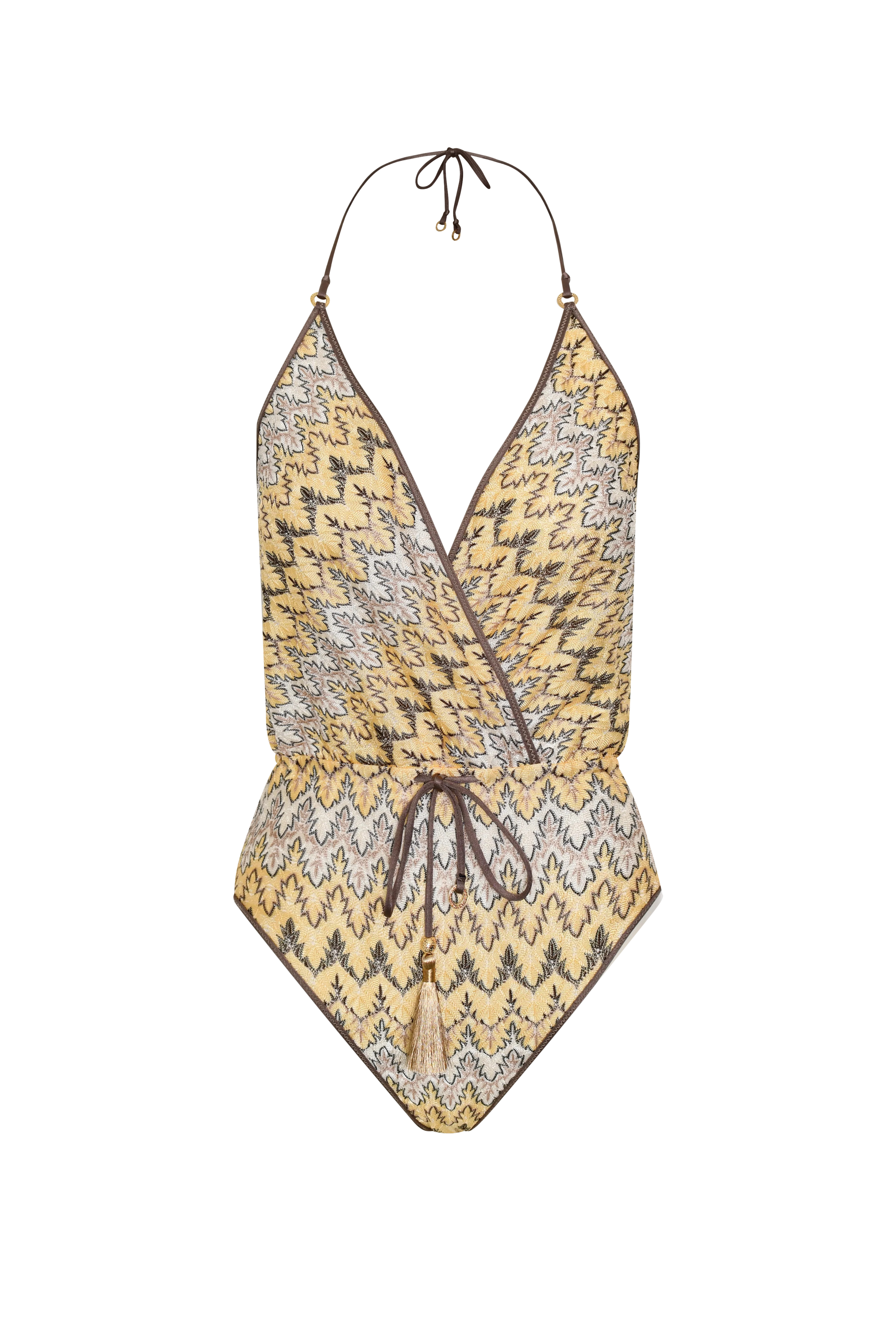 Yellow Knit V-Swimsuit, Italian Knit | HANNE BLOCH | HANNE BLOCH