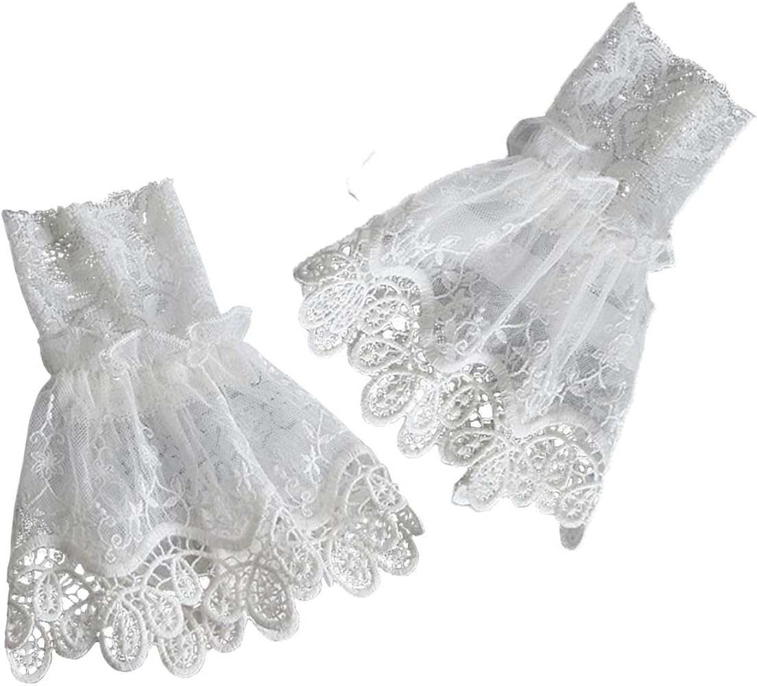 Women Lace Cuffs Steampunk Wrist Cuff Bracelet for Wedding Party | Amazon (US)