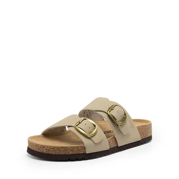 Women’s Leather Slip-On Sandals with Arch Support | Dream Pairs